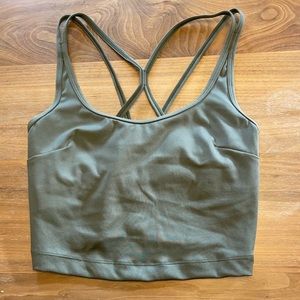 All In Motion Olive Green Cropped Tank